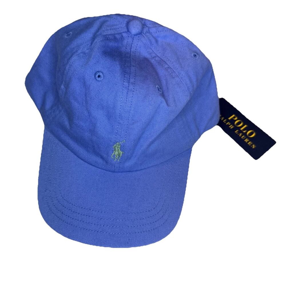 Polo Ralph Lauren Baseball Cap Hat Logo Big Boys Size 8/20 Blue Green Pony